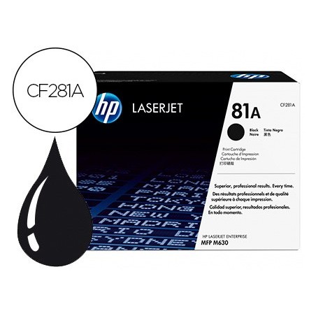 Toner hp laserjet n.81 mfp m630 negro 10.500 paginas