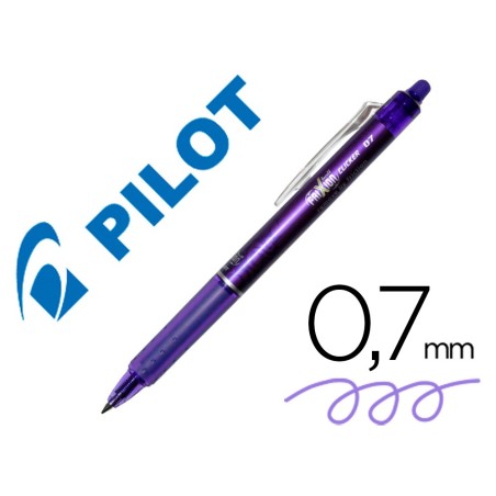 Boligrafo pilot frixion clicker borrable 0,7 mm color violeta