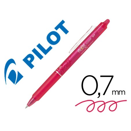 Boligrafo pilot frixion clicker borrable 0,7 mm color rosa