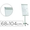 Pizarra blanca rocada para conferencias metalica lacada magnetica con ruedas 68x104 cm