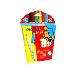 Rotulador giotto super bebe caja de 6 colores surtidos