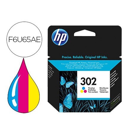 Ink-jet hp 302 deskjet 1110 / 2130 / 3630 officejet 3830 / 4650 envy 4520 tricolor 165 pag