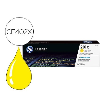 Toner hp 201x laserjet pro m252 / mfp m277 amarillo 2.300 pag