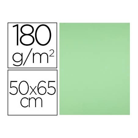 Cartulina liderpapel 50x65 cm 180g/m2 verde hierba paquete de 25 hojas