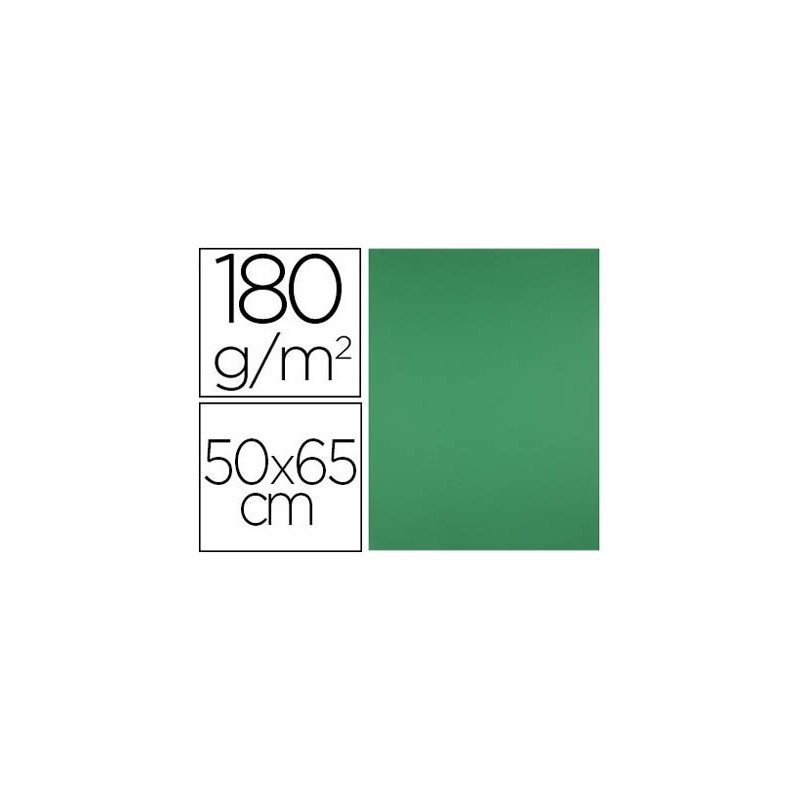 Cartulina liderpapel 50x65 cm 180g/m2 verde navidad paquete de 25 hojas