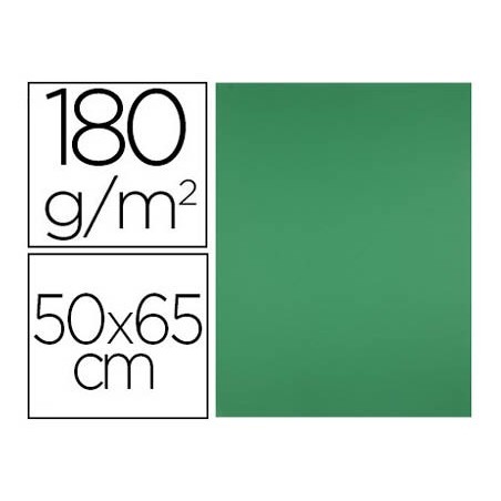 Cartulina liderpapel 50x65 cm 180g/m2 verde navidad paquete de 25 hojas