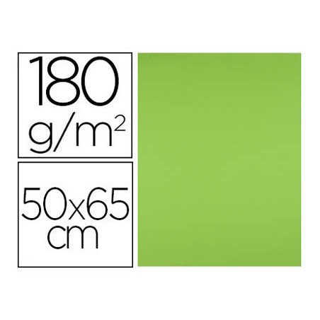 Cartulina liderpapel 50x65 cm 180g/m2 verde pistacho paquete de 25 hojas