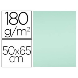 Cartulina liderpapel 50x65 cm 180g/m2 verde paquete de 25 hojas