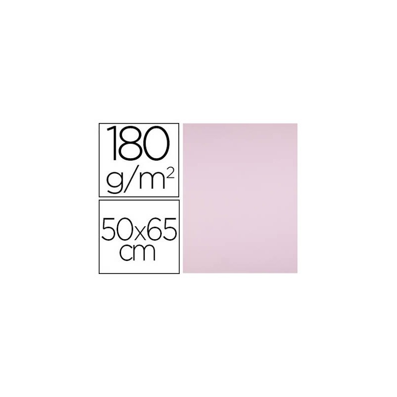 Cartulina liderpapel 50x65 cm 180g/m2 rosa paquete de 25 hojas