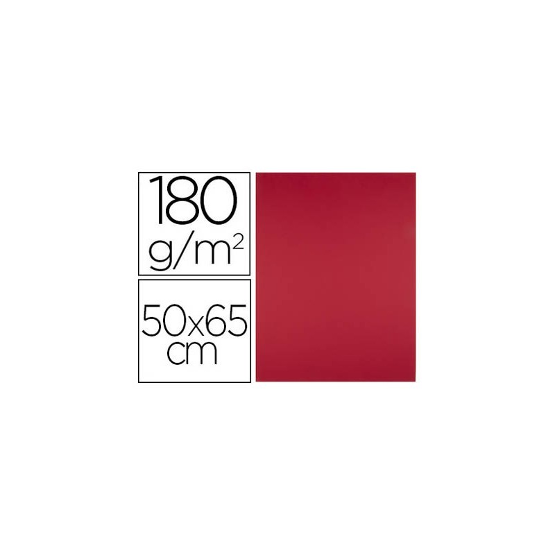 Cartulina liderpapel 50x65 cm 180g/m2 rojo navidad paquete de 25 hojas