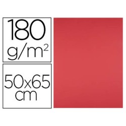Cartulina liderpapel 50x65 cm 180g/m2 rojo paquete de 25 hojas