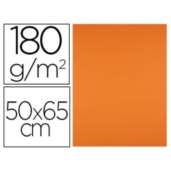 Cartulina liderpapel 50x65 cm 180g/m2 naranja paquete de 25 hojas