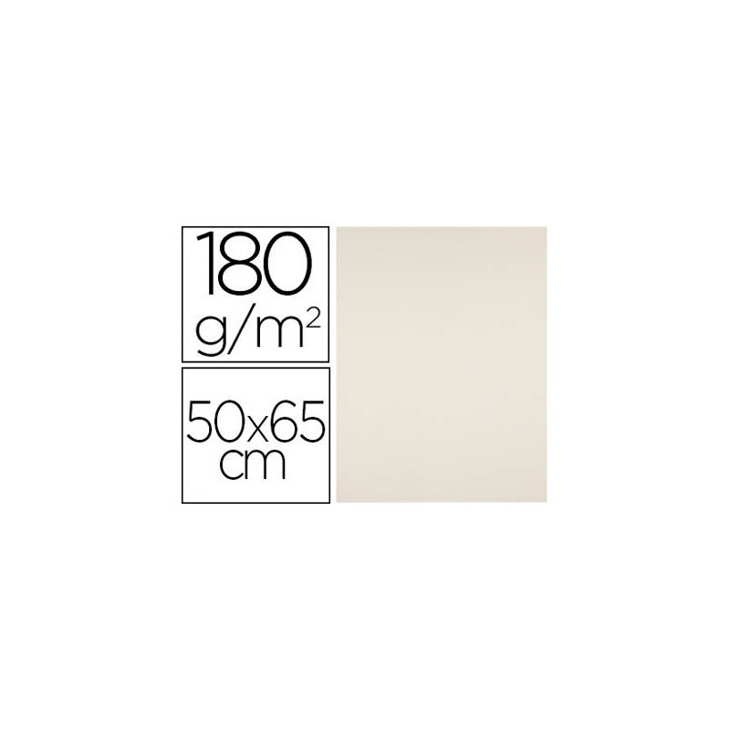 Cartulina liderpapel 50x65 cm 180g/m2 crema paquete de 25 hojas