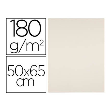 Cartulina liderpapel 50x65 cm 180g/m2 crema paquete de 25 hojas