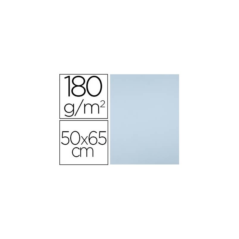 Cartulina liderpapel 50x65 cm 180g/m2 azul paquete de 25 hojas