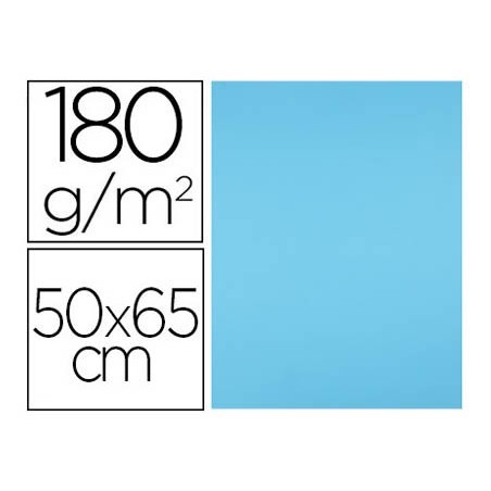 Cartulina liderpapel 50x65 cm 180g/m2 celeste paquete de 25 hojas