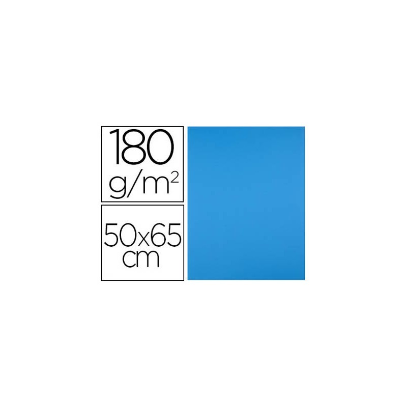 Cartulina liderpapel 50x65 cm 180g/m2 azul turquesa paquete de 25 hojas