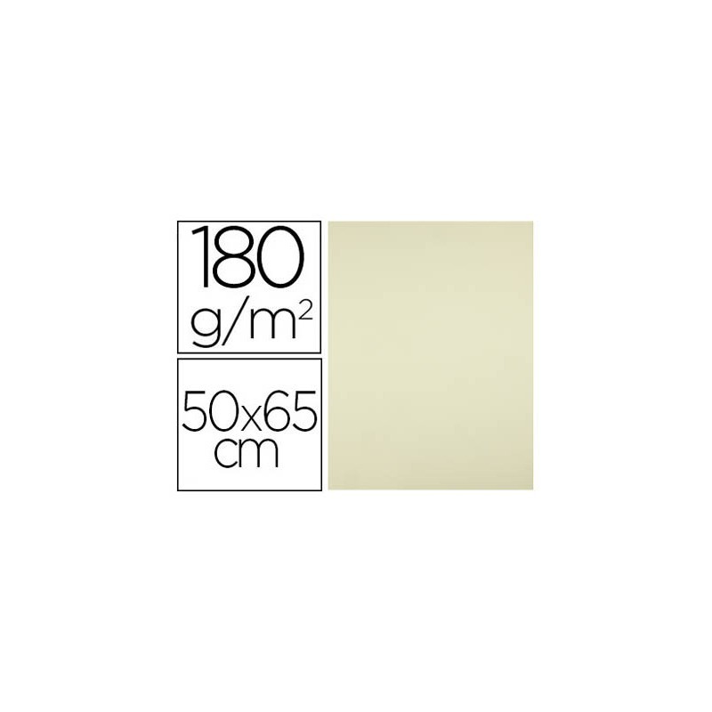 Cartulina liderpapel 50x65 cm 180g/m2 amarillo paquete de 25 hojas