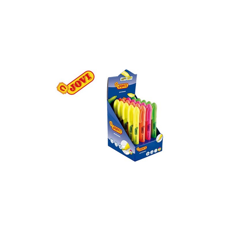 Marcador de cera gel jovi fluorescente expositor de 20 unidades colores surtidos