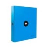 Carpeta 4 anillas 40 mm mixtas antartik a4 forrada color azul