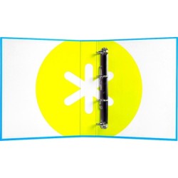 Carpeta 4 anillas 40 mm mixtas antartik a4 forrada color azul