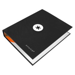 Carpeta 4 anillas 40 mm mixtas antartik a4 forrada color negro