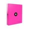 Carpeta 4 anillas 40 mm mixtas antartik a4 forrada color rosa