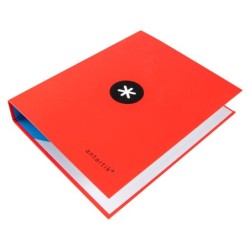 Carpeta 4 anillas 40 mm mixtas antartik a4 forrada color rojo