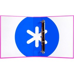 Carpeta 4 anillas 40 mm mixtas antartik a4 forrada color rosa