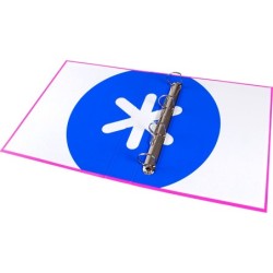 Carpeta 4 anillas 40 mm mixtas antartik a4 forrada color rosa
