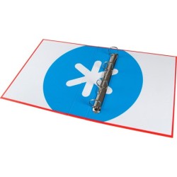 Carpeta 4 anillas 40 mm mixtas antartik a4 forrada color rojo