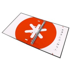 Carpeta con recambio antartik a4 cuadro 5mm forrada 4 anillas 25mm redondas color negro