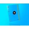 Carpeta con recambio antartik a4 cuadro 5mm forrada 4 anillas 25mm redondas color azul