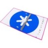 Carpeta con recambio antartik a4 cuadro 5mm forrada 4 anillas 25mm redondas color rosa