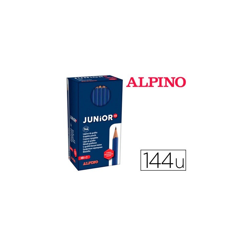 Lapices de grafito alpino junior caja de 144 unidades