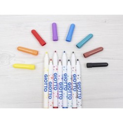 Rotulador giotto turbo glitter purpurina caja de 8 unidades