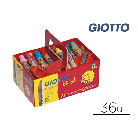 Lapices de colores giotto bebe super schoolpack de 36 unidades  3 sacapuntas