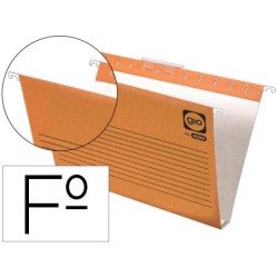 Carpeta colgante gio folio visor superior corto cristal kraft bicolor eco lomo 30 mm