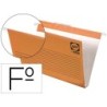 Carpeta colgante gio folio visor superior corto cristal kraft bicolor eco lomo 30 mm
