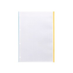 Recambio a4 antartik 100 hojas 90g/m2 cuadro 5 mm 4 taladros bandas de 5 colores