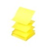 Bloc de notas adhesivas quita y pon q-connect 76x76 mm amarillo neon zig-zag