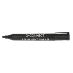 Rotulador q-connect marcador permanente negro punta redonda 3 mm