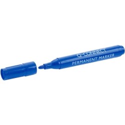 Rotulador q-connect marcador permanente azul punta redonda 3 mm