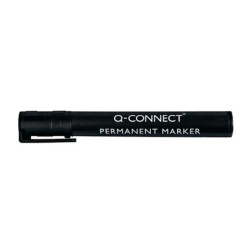 Rotulador q-connect marcador permanente negro punta redonda 3 mm