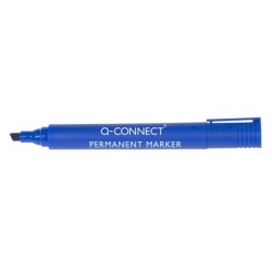 Rotulador q-connect marcador permanente azul punta biselada 5 mm