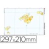 Mapa mudo color din a4 islas baleares politico