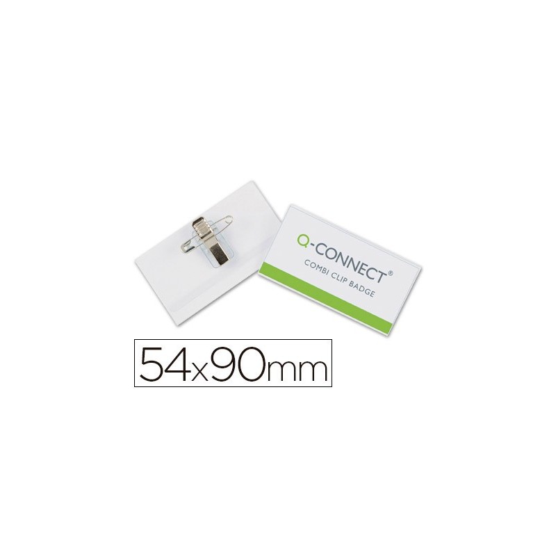 Identificador q-connect con pinza e imperdible kf17458 54x90 mm