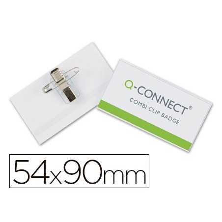 Identificador q-connect con pinza e imperdible kf17458 54x90 mm
