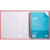 Carpeta con recambio liderpapel a4 cuadro 5 mm 120 hojas 80 g forrada 4 anillas 40 mm redondas