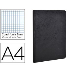 Libreta age-bag tapa cartulina lomo cosido cuadro 5 mm 96 hojas color negro 210x297 mm